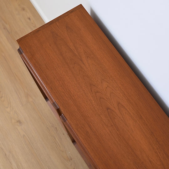 Mid Century Teak Sideboard Credenza Bar Cabinet by Chiswell