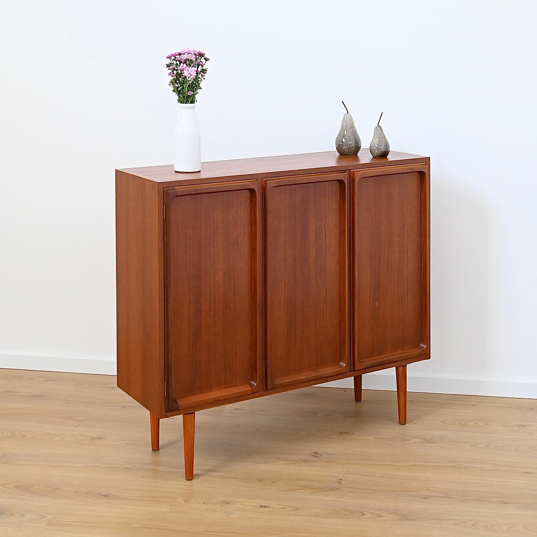 Mid Century Teak Sideboard Credenza Bar Cabinet by Chiswell