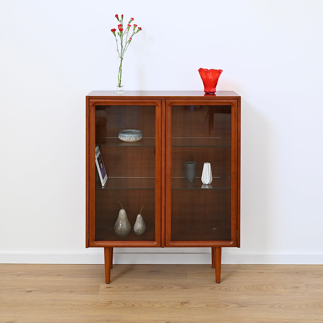 Parker Mid Century Walnut Sideboard Bookshelf Display Cabinet