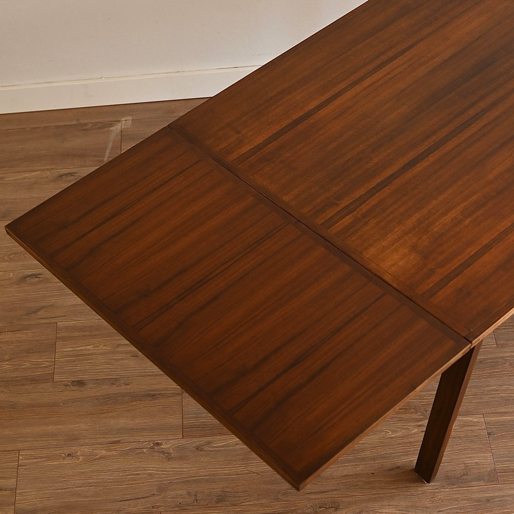 Mid Century Walnut Dining Setting Chairs and Extendable Table