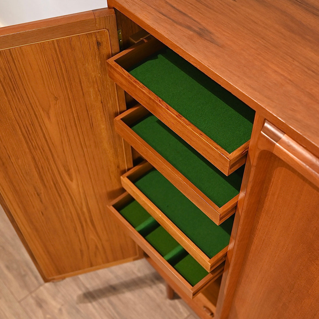 Mid Century Teak Sideboard Buffet Bookshelf by Chiswell