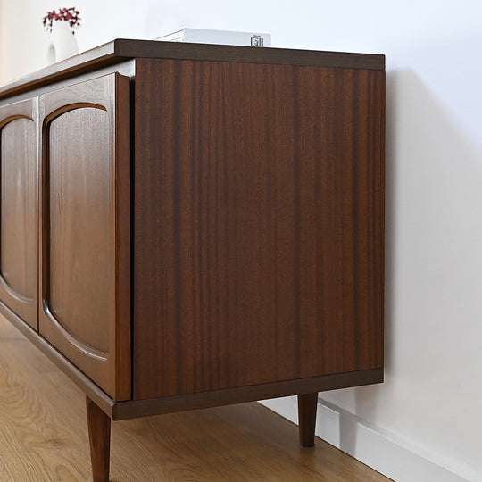 Mid Century Walnut Sideboard LP Record Cabinet by Noblett