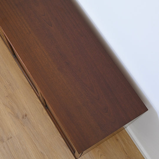 Mid Century Walnut Sideboard LP Record Cabinet by Noblett