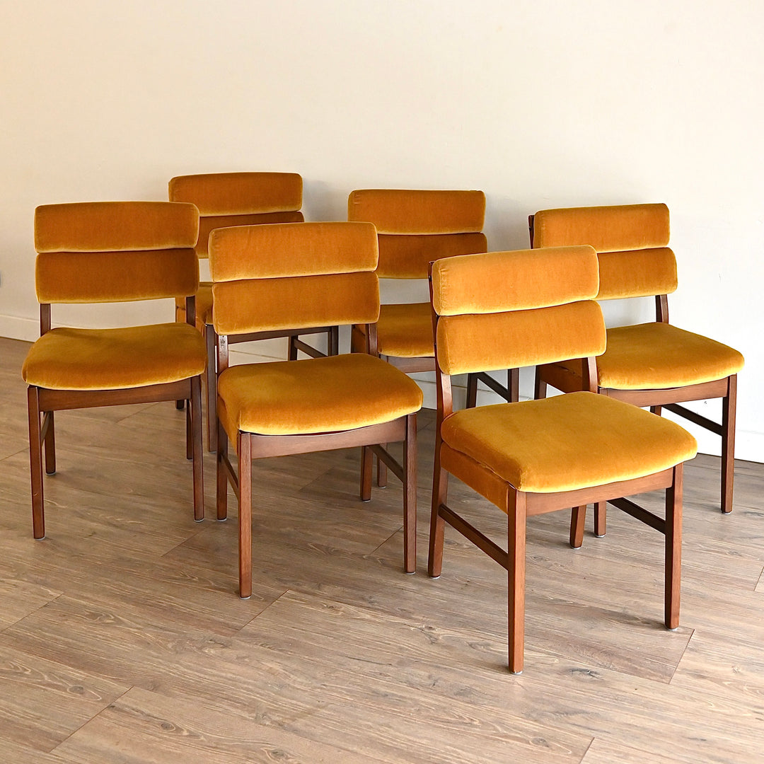 Mid Century Walnut Dining Setting - Table and Chairs