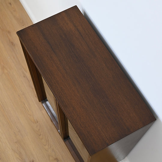 Mid Century Walnut Sideboard Display Cabinet by Chiswell