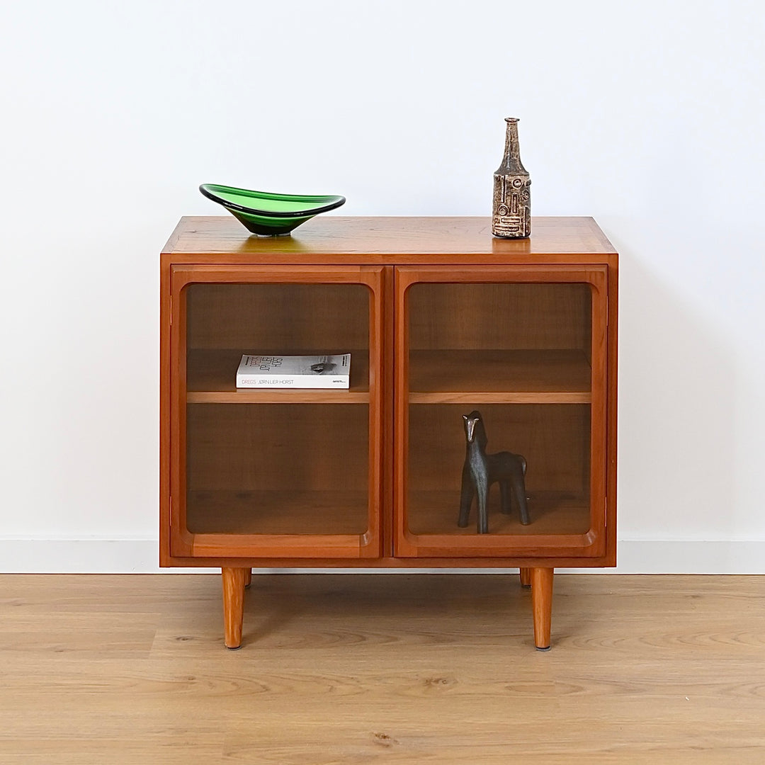 Mid Century a Teak Sideboard Glass Display Cabinet LP Record Cabinet by Chiswell