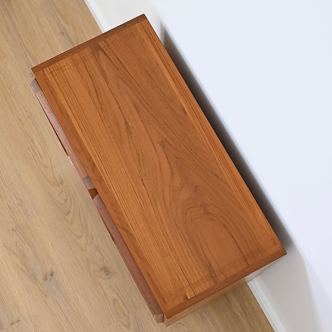 Mid Century a Teak Sideboard Glass Display Cabinet LP Record Cabinet by Chiswell