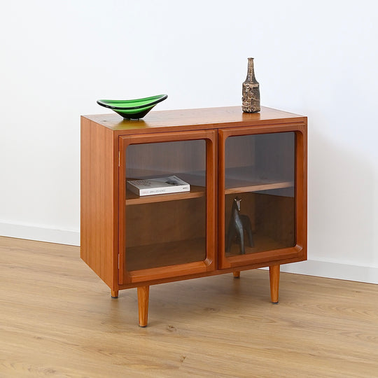 Mid Century a Teak Sideboard Glass Display Cabinet LP Record Cabinet by Chiswell