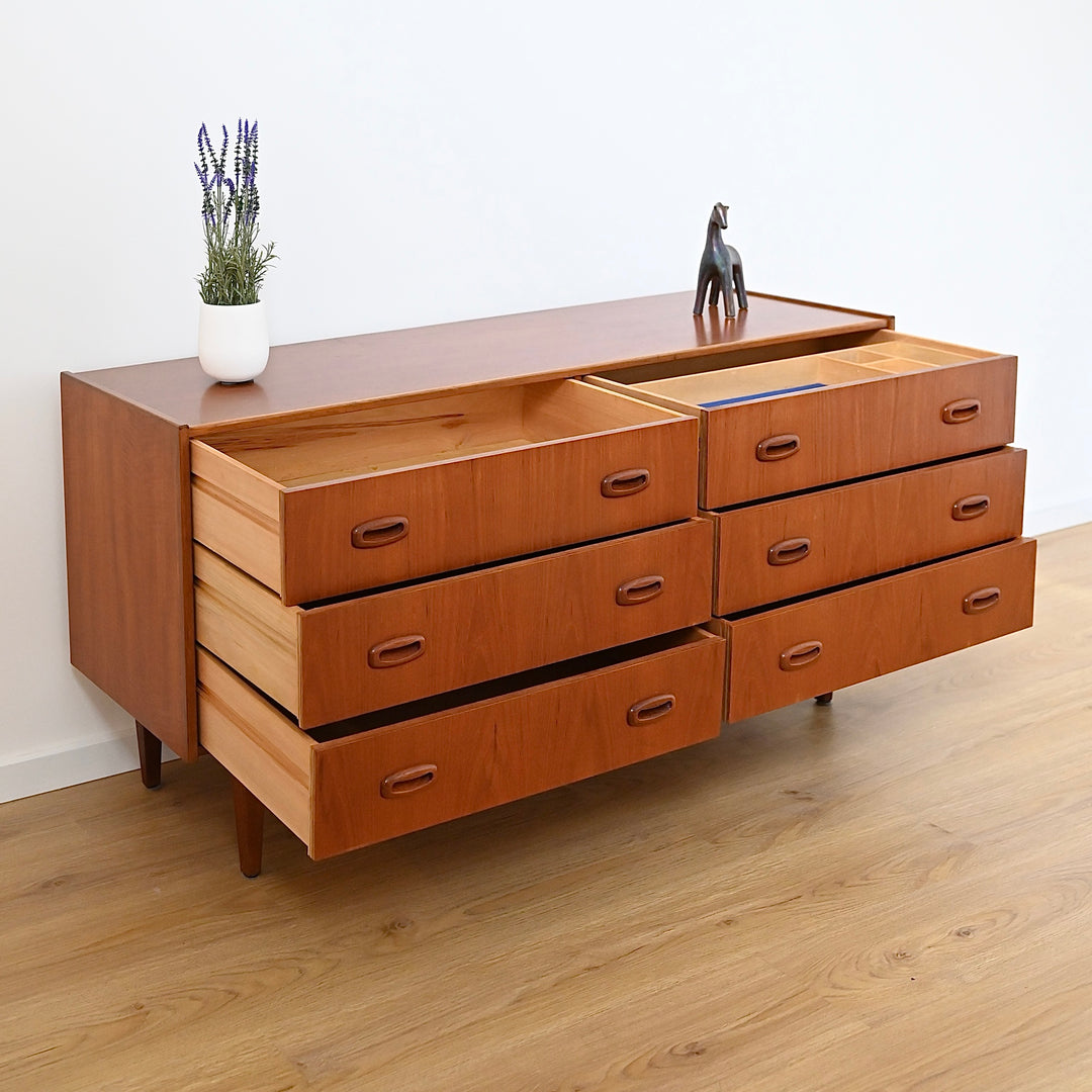 Parker Nordic Teak Dresser Drawers Low Boy