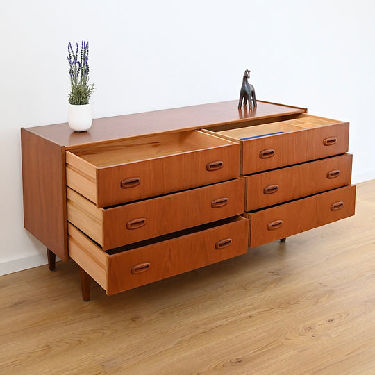 Parker Nordic Teak Dresser Drawers Low Boy