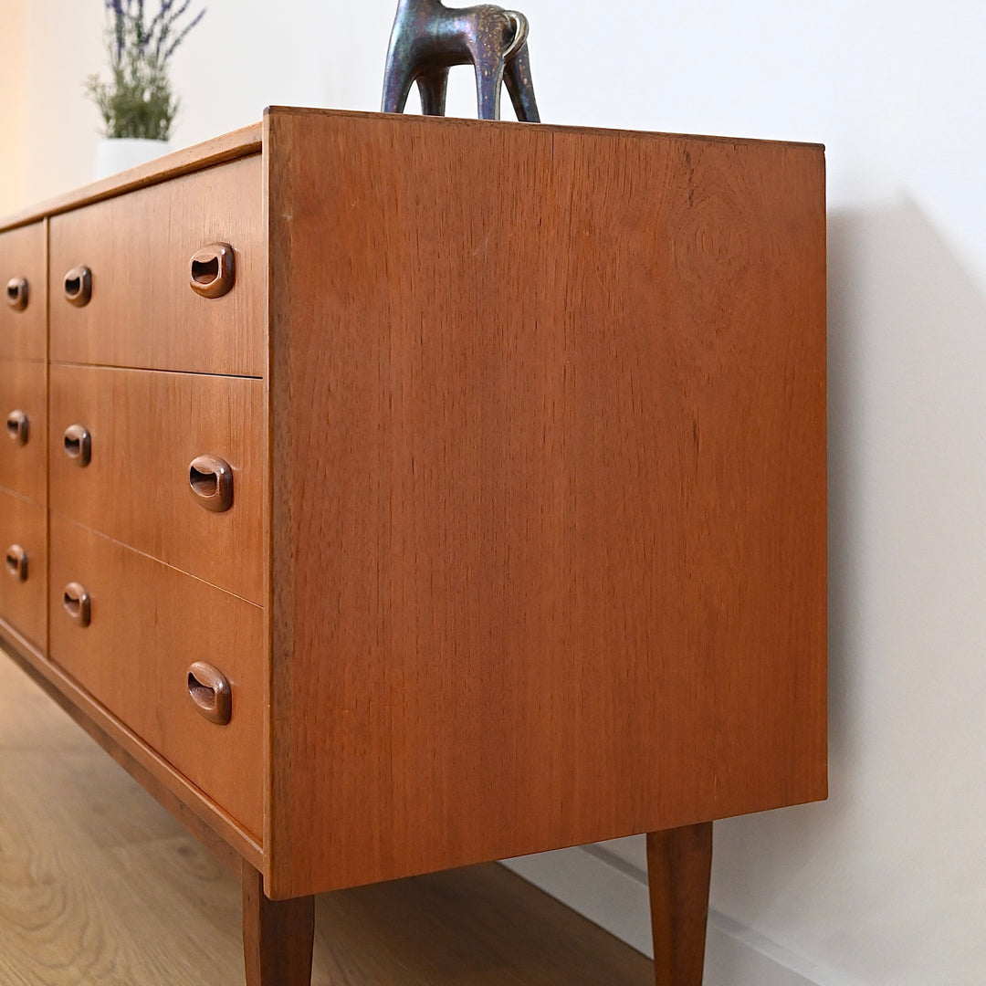 Parker Nordic Teak Dresser Drawers Low Boy