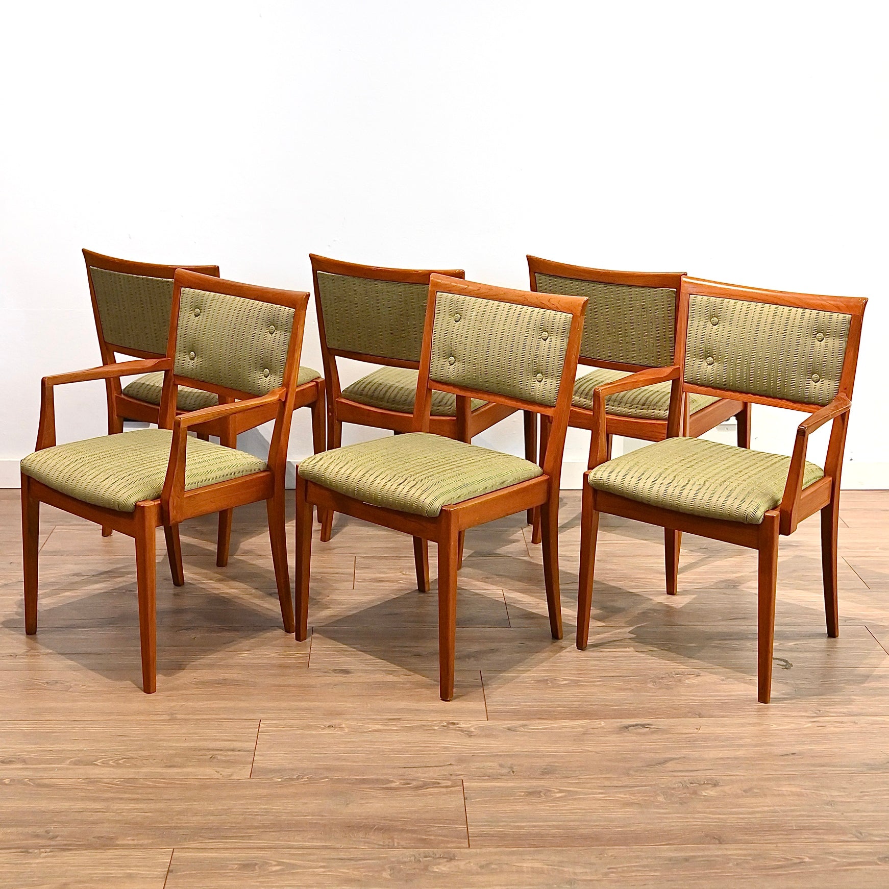 6x Parker Mid Century Teak Dining Chairs