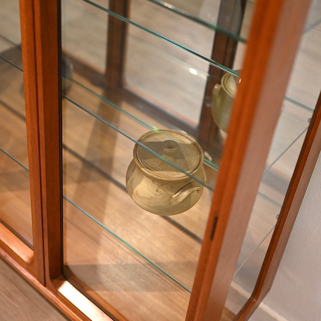 Mid Century Teak Sideboard Display China Cabinet by Chiswell