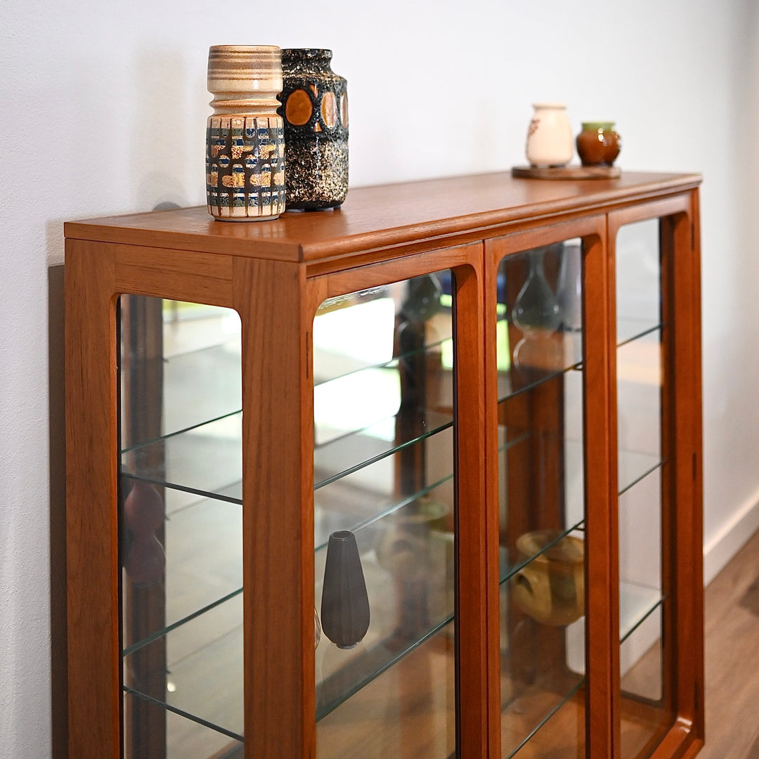 Mid Century Teak Glass Display Cabinet by Chiswell