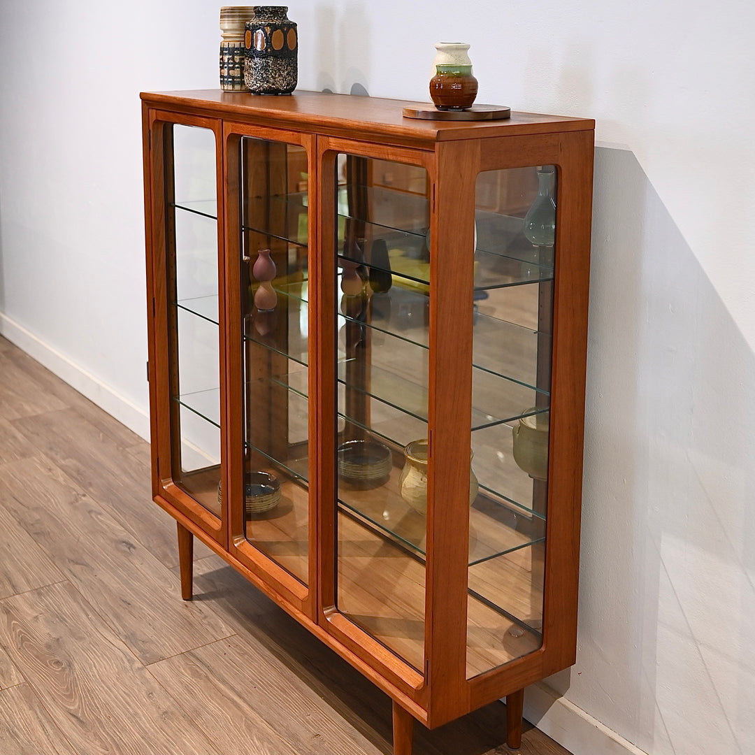 Mid Century Teak Glass Display Cabinet by Chiswell