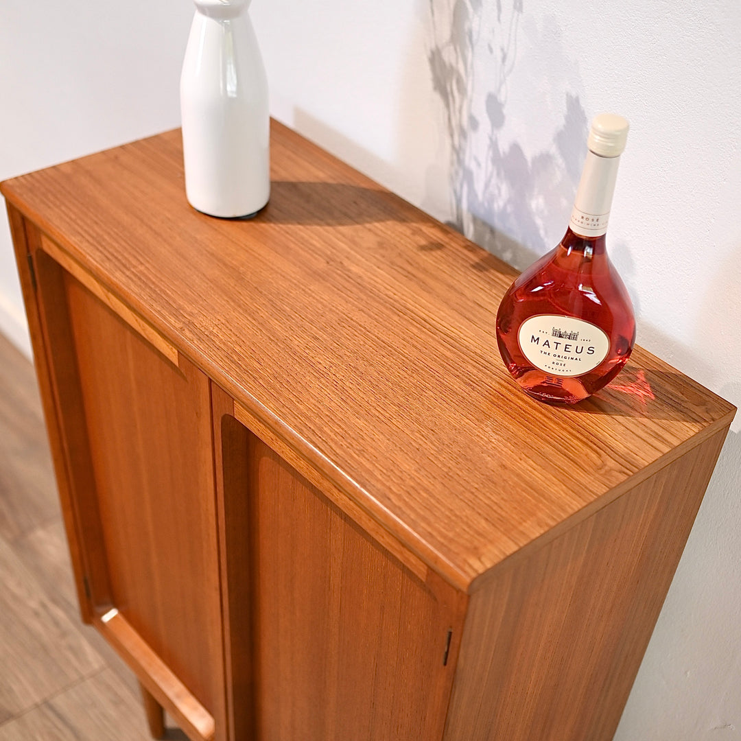 Mid Century Teak Sideboard Display Cabinet by Chiswell