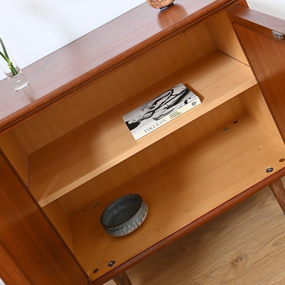 Mid Century Teak Sideboard LP Record Cabinet by Chiswell
