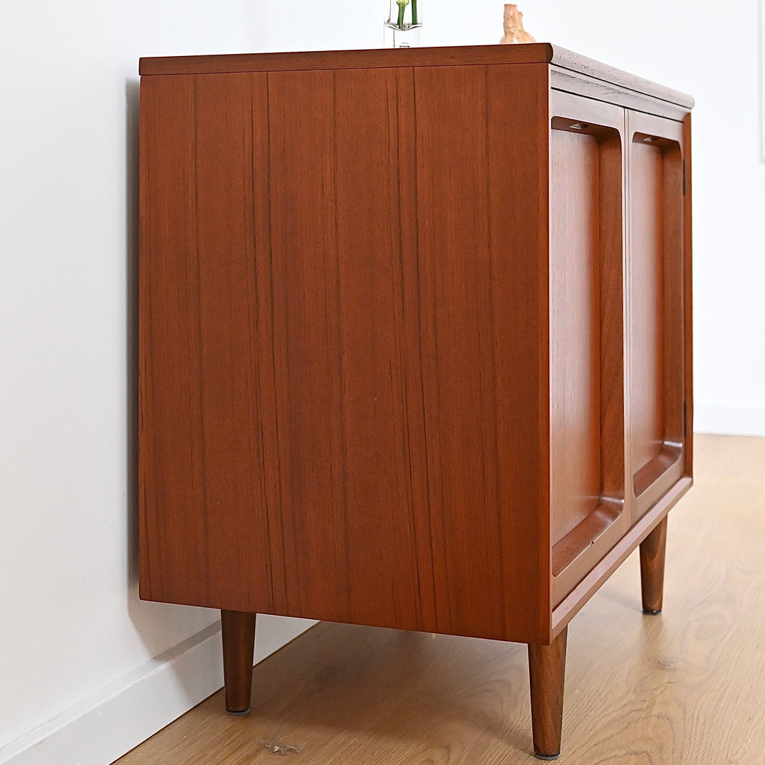 Mid Century Teak Sideboard LP Record Cabinet by Chiswell