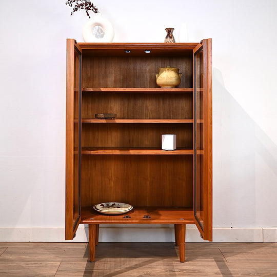 Mid Century Teak Sideboard Cabinet Bookcase Bar Cabinet Storage by Chiswell