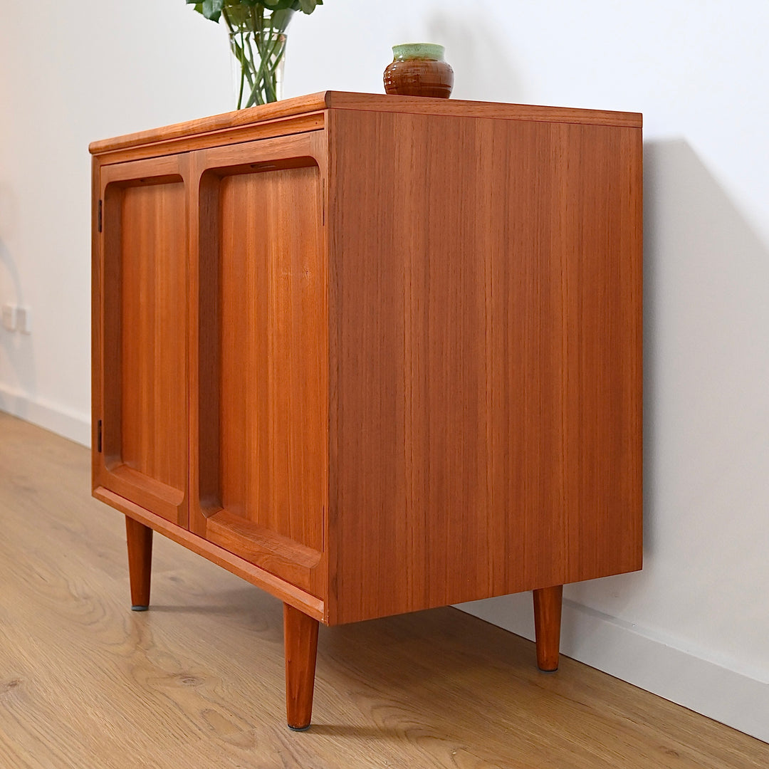 Mid Century Teak Sideboard LP Record Cabinet by Chiswell