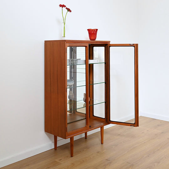 Mid Century Teak Sideboard Display Cabinet by Chiswell