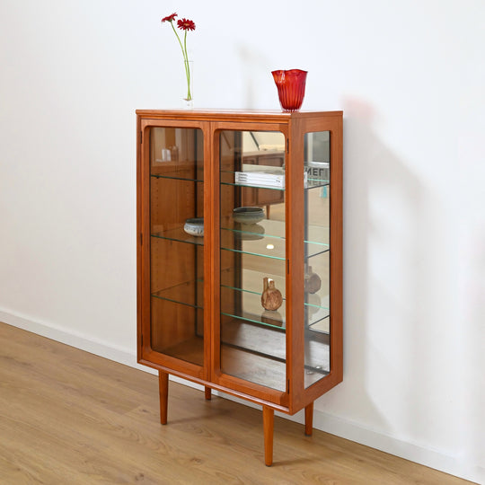 Mid Century Teak Sideboard Display Cabinet by Chiswell