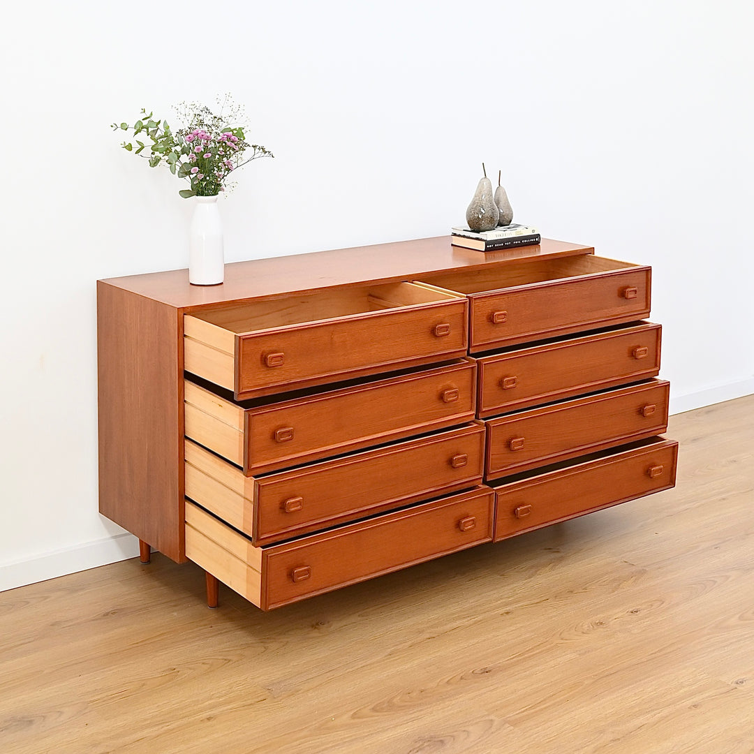 Parker Mid Century Teak Dresser Sideboard Drawers