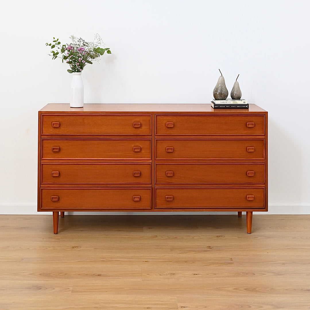 Parker Mid Century Teak Dresser Sideboard Drawers