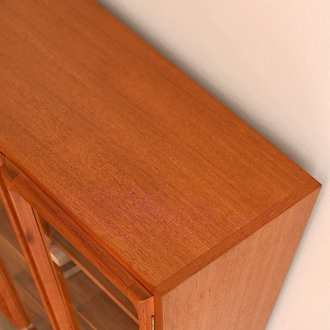 Mid Century Teak Sideboard Credenza Display Cabinet by Chiswell