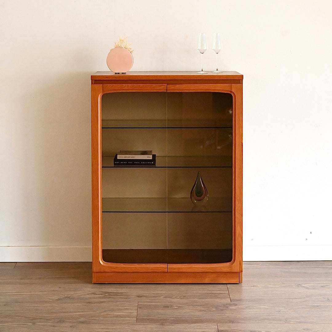 Mid Century Teak Sideboard Display China Cabinet by Chiswell