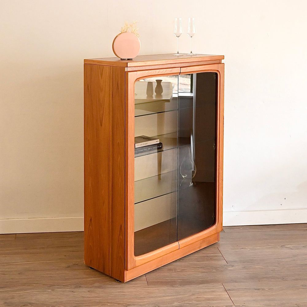 Mid Century Teak Sideboard Display China Cabinet by Chiswell