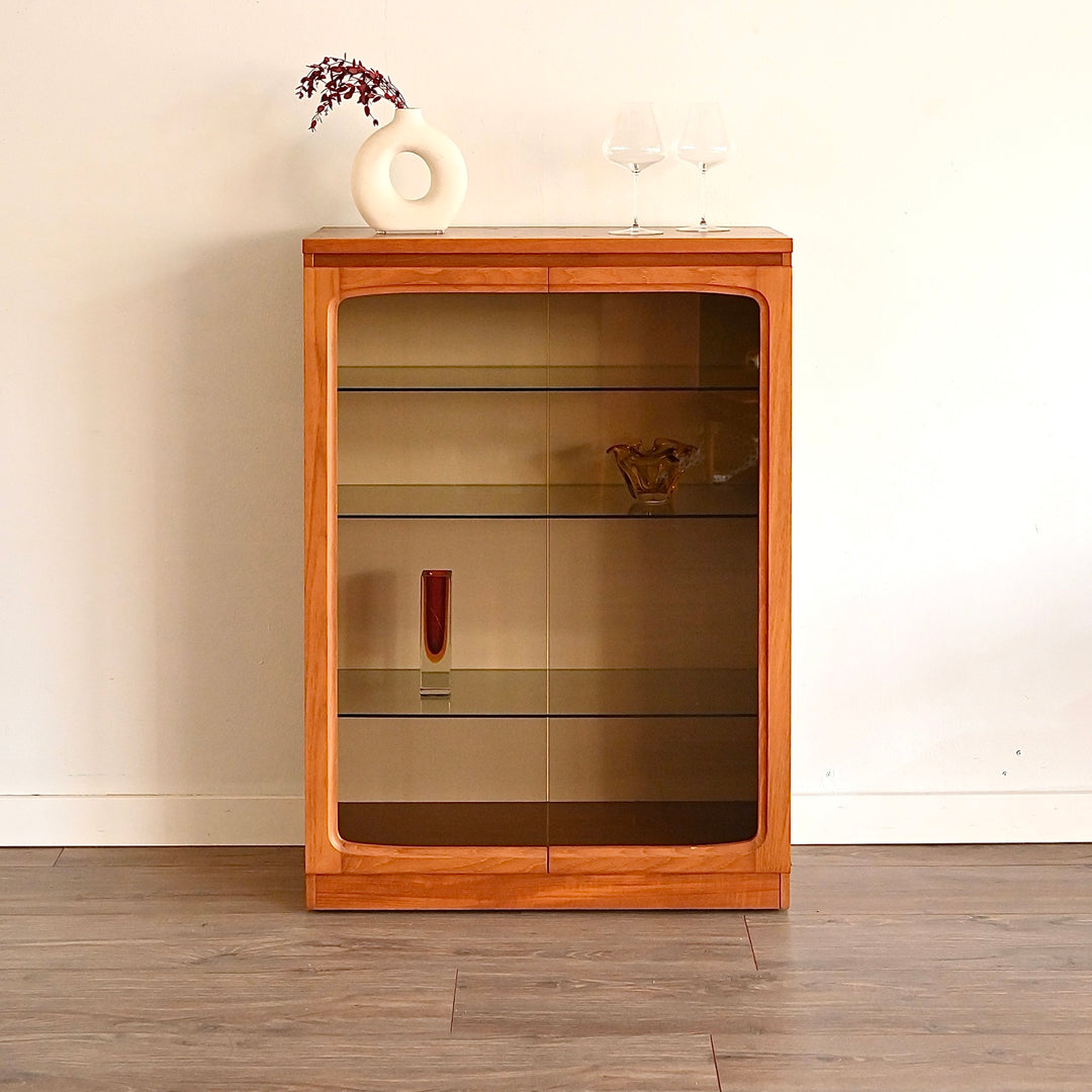 Mid Century Teak Sideboard Display China Cabinet by Chiswell