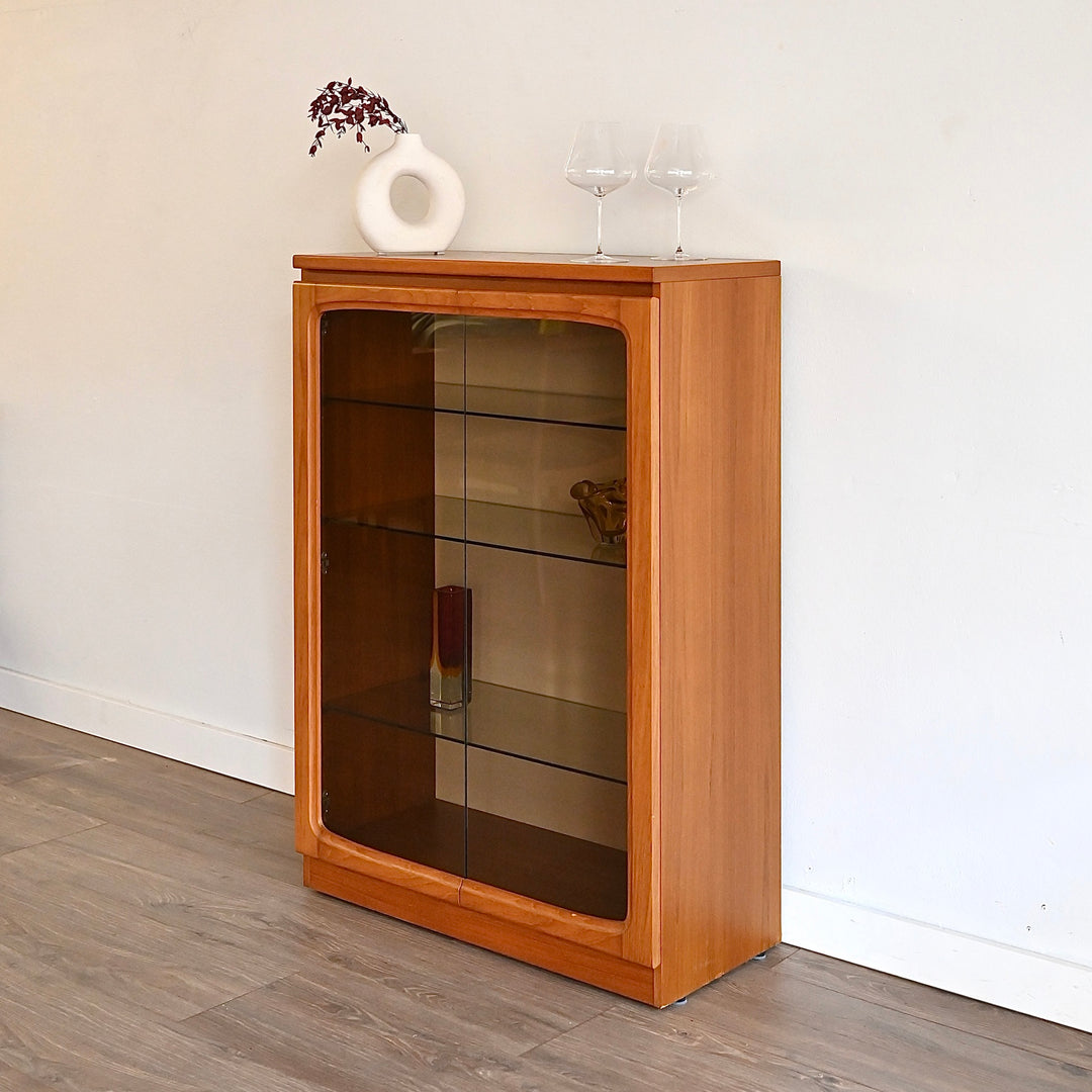 Mid Century Teak Sideboard Display China Cabinet by Chiswell