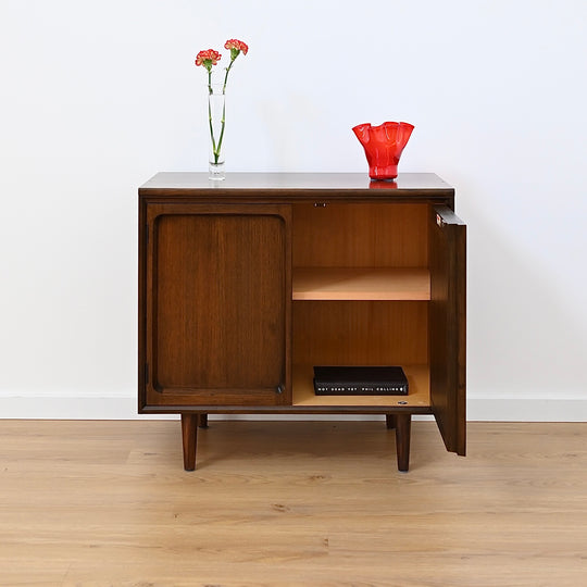 Mid Century Walnut Sideboard LP Record Cabinet by Chiswell