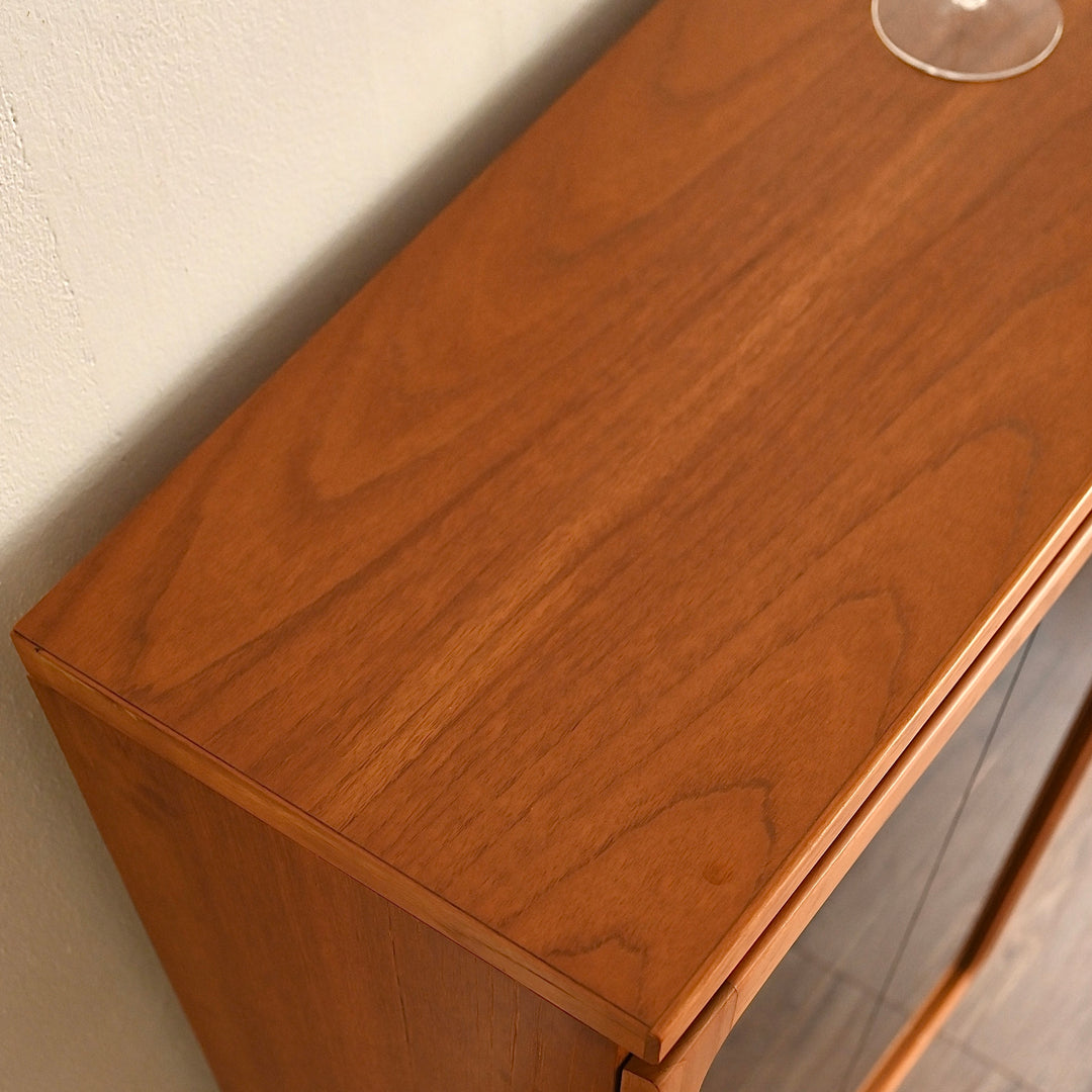 Mid Century Teak Sideboard Display China Cabinet by Chiswell