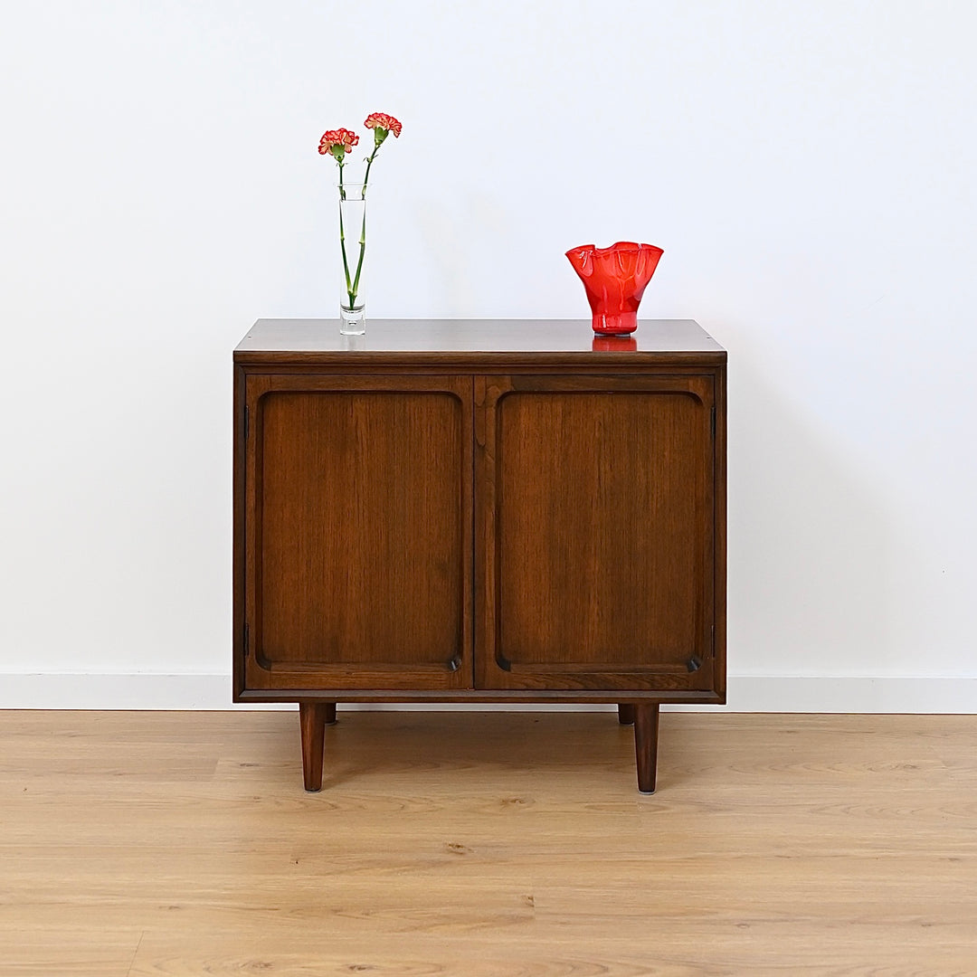Mid Century Walnut Sideboard LP Record Cabinet by Chiswell