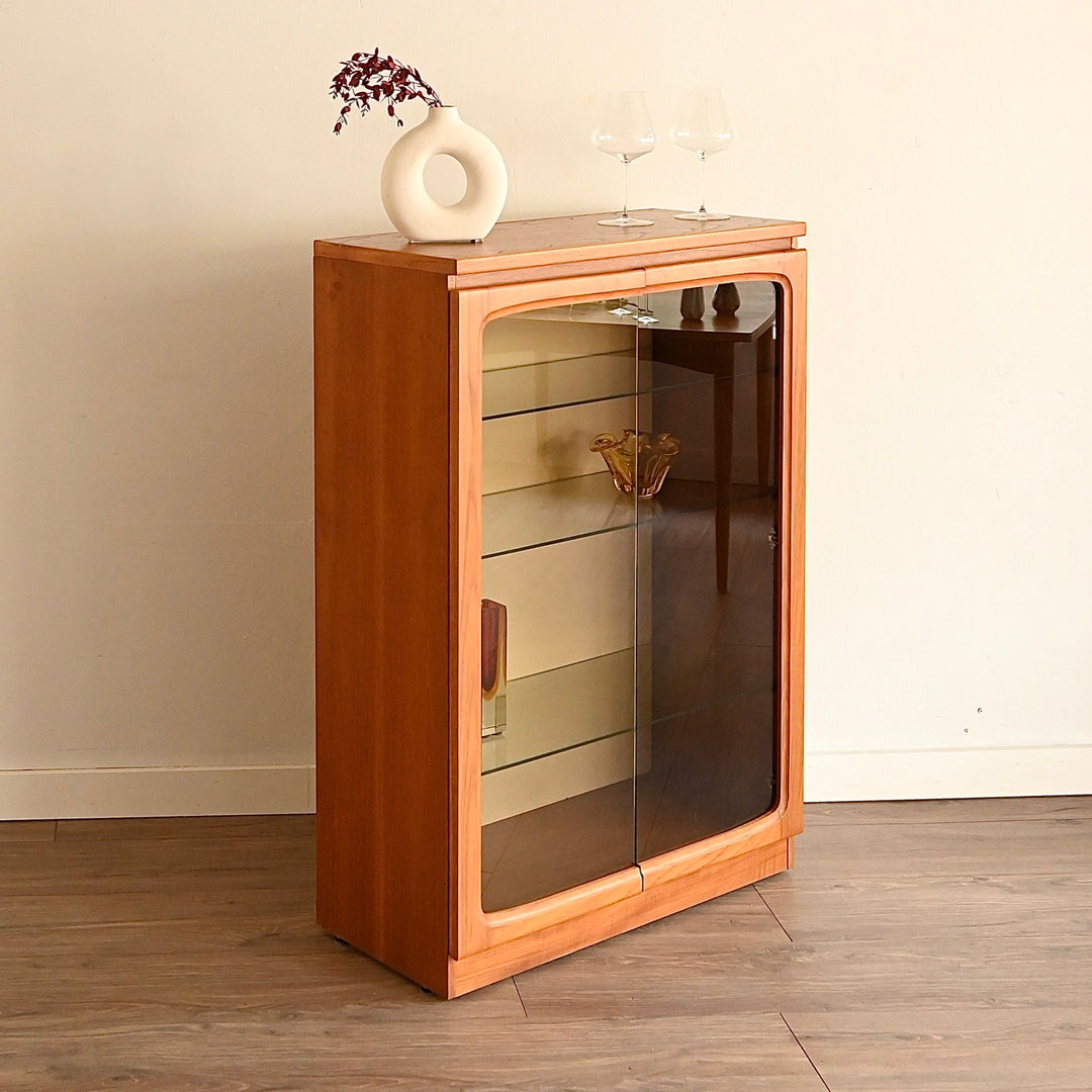 Mid Century Teak Sideboard Display China Cabinet by Chiswell