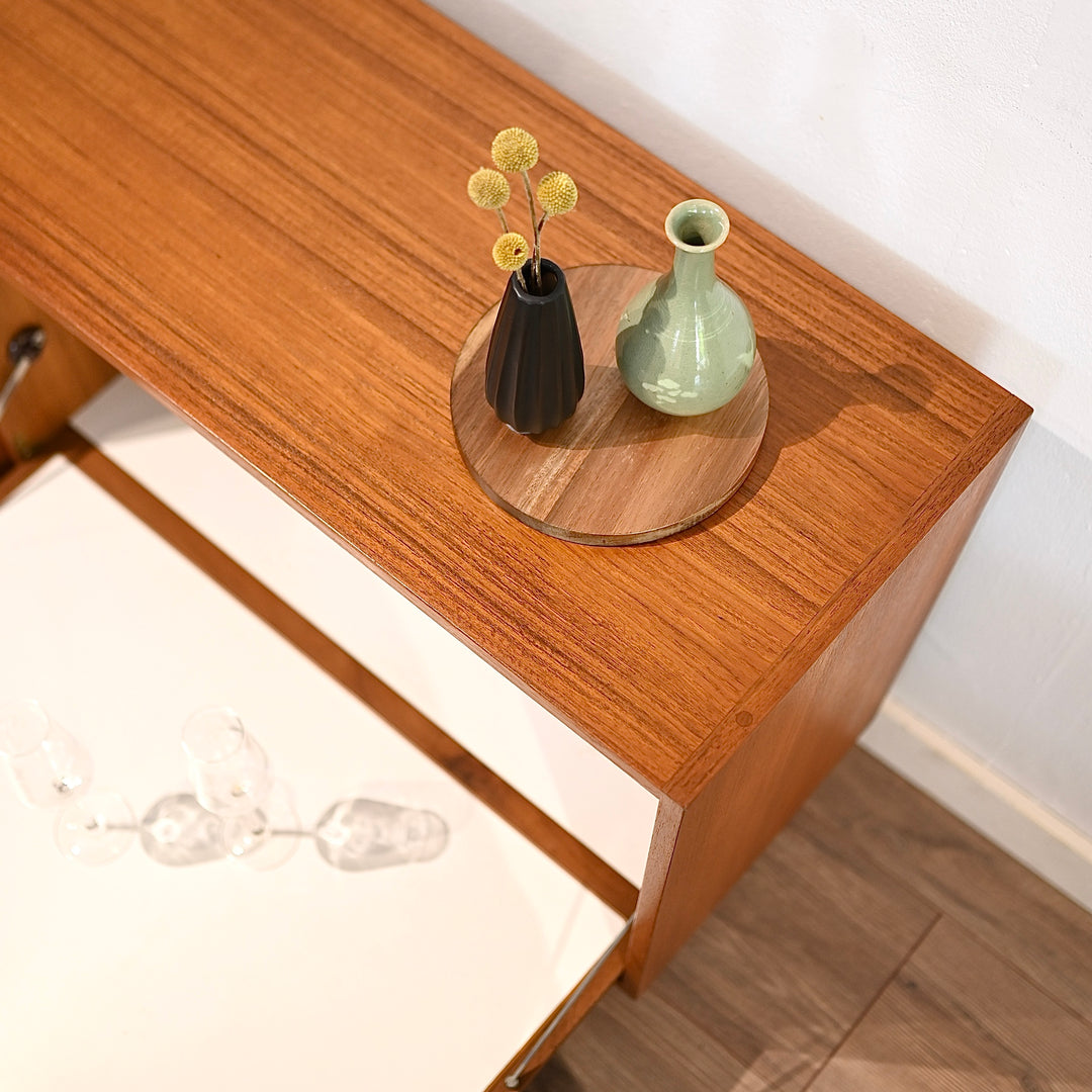 Mid Century Teak Sideboard LP Record Cabinet and bar by Chiswell