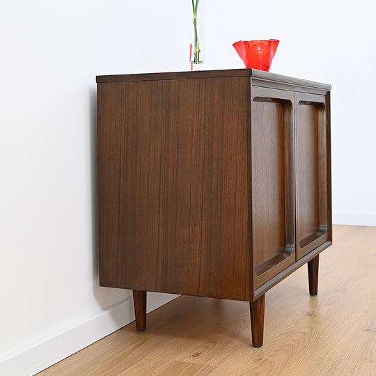 Mid Century Walnut Sideboard LP Record Cabinet by Chiswell