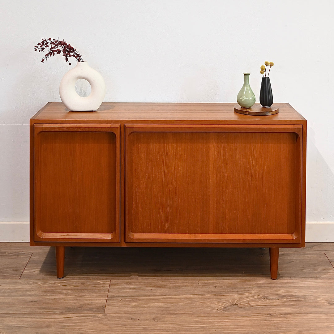 Mid Century Teak Sideboard LP Record Cabinet and bar by Chiswell