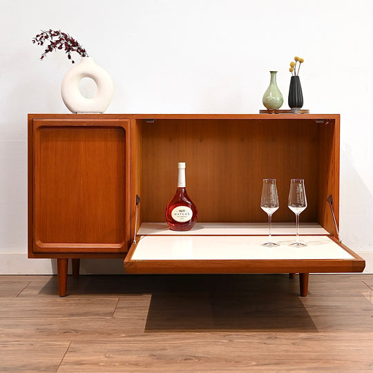 Mid Century Teak Sideboard LP Record Cabinet and bar by Chiswell