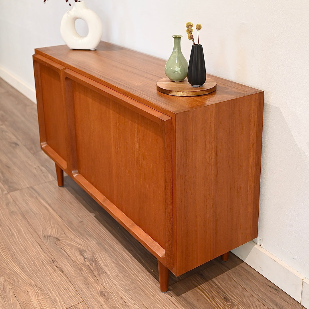 Mid Century Teak Sideboard LP Record Cabinet and bar by Chiswell