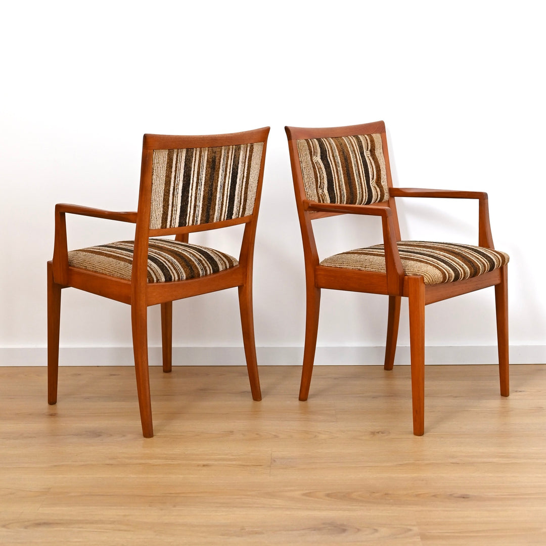 6x Parker Teak Mid Century Dining Chairs