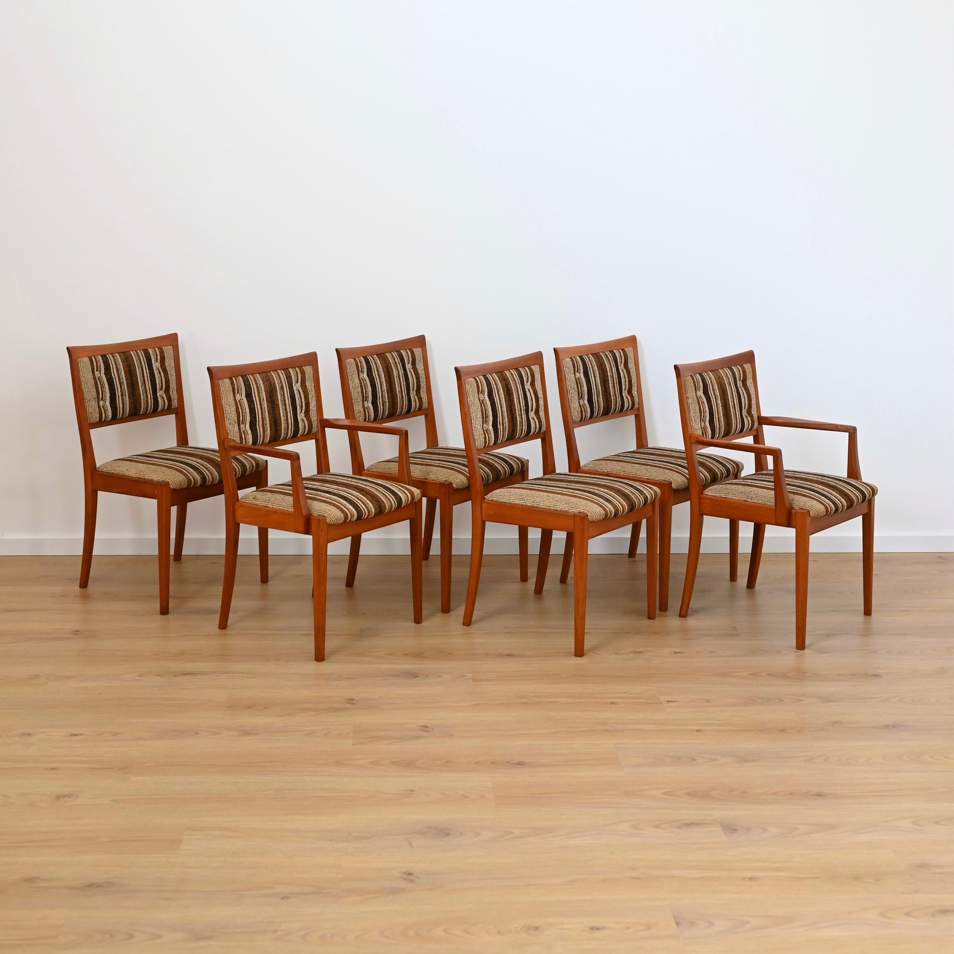 6x Parker Teak Mid Century Dining Chairs