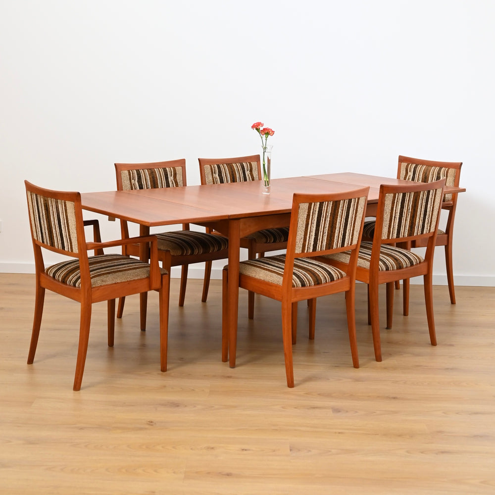 6x Parker Teak Mid Century Dining Chairs
