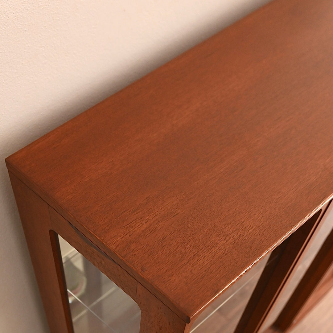 Mid Century Teak Sideboard Buffet Display Cabinet by Chiswell