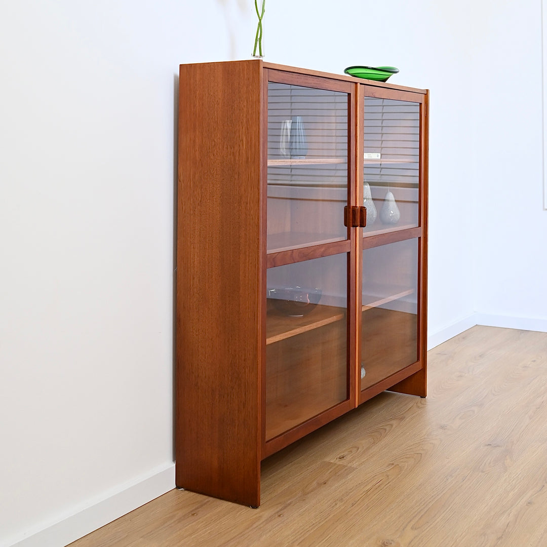 Parker Teak Wall Unit Display Cabinet Hutch