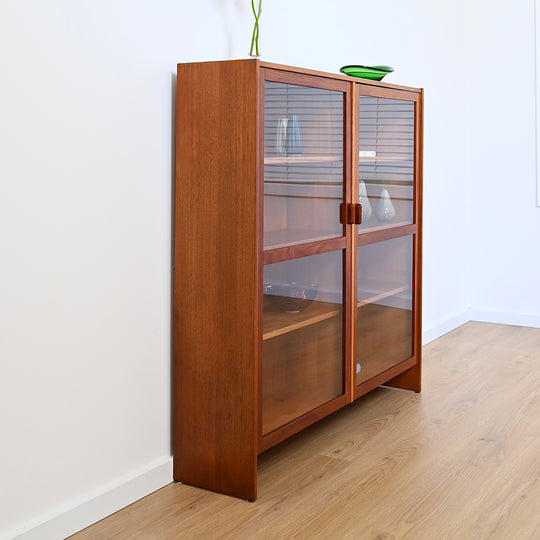 Parker Teak Wall Unit Display Cabinet Hutch