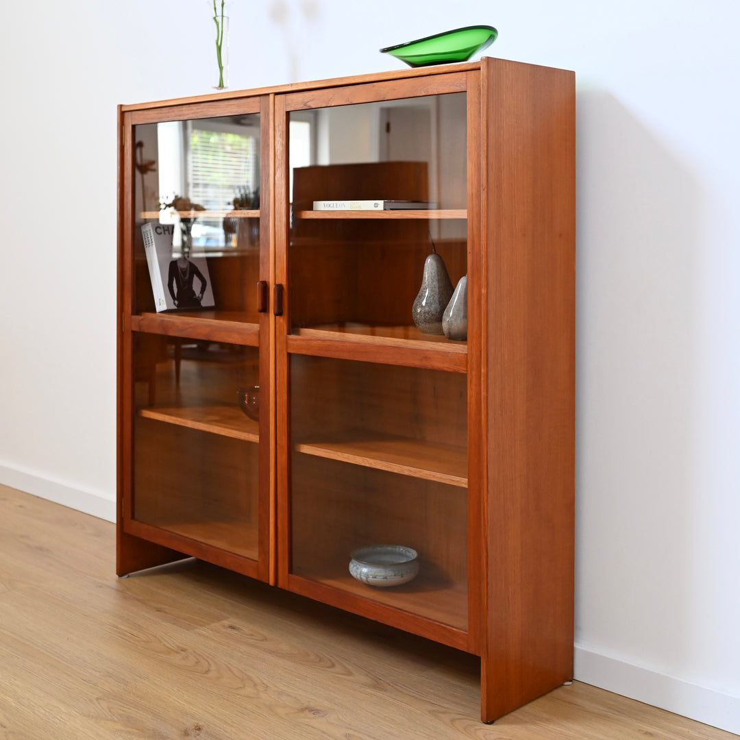 Parker Teak Wall Unit Display Cabinet Hutch