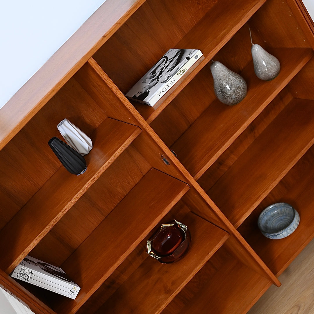 Parker Teak Wall Unit Display Cabinet Hutch